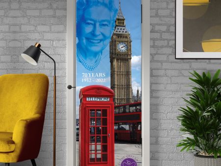 Platinum Jubilee Queen In London- Door Banner Sale