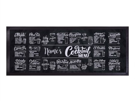 Personalised Bar Runner - Cocktail Menu For Cheap