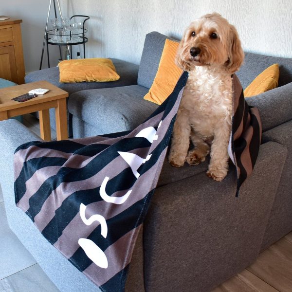 Burnley FC Chequered - Personalised Beach Towel - 150cm x 75cm - Officially Licenced For Sale