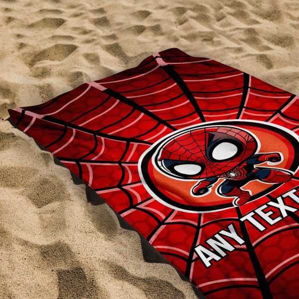 Cartoon Spider Web - Personalised Beach Towel - 150CM X 75CM Supply