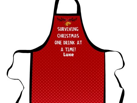 Christmas Gradient Star - Any Text - Adult Apron Online Hot Sale