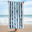 Blue Camo Stripe - Personalised Beach Towel - 150CM X 75CM Cheap