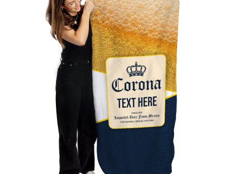 Crowned Beer - Mexico - Personalised Lightweight, Microfibre Beach Towel - 150CM X 75CM on Sale