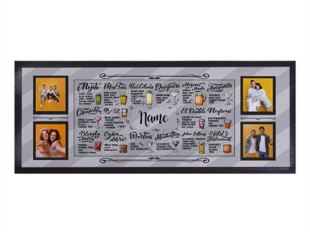 Personalised Photo Bar Runner - Cocktail Menu Discount