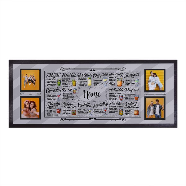 Personalised Photo Bar Runner - Cocktail Menu Discount