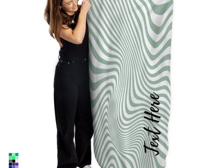 Personalised Lightweight, Microfibre Beach Towel - Any Colour - Swirl Pattern Online now