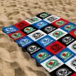 Blackburn Rovers FC Chequered - Personalised Lightweight, Microfibre Beach Towel - 150cm x 75cm - Officially Licenced Online Sale