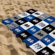 Birmingham City FC Chequered - Personalised Beach Lightweight, Microfibre Towel - 150cm x 75cm - Officially Licenced For Cheap