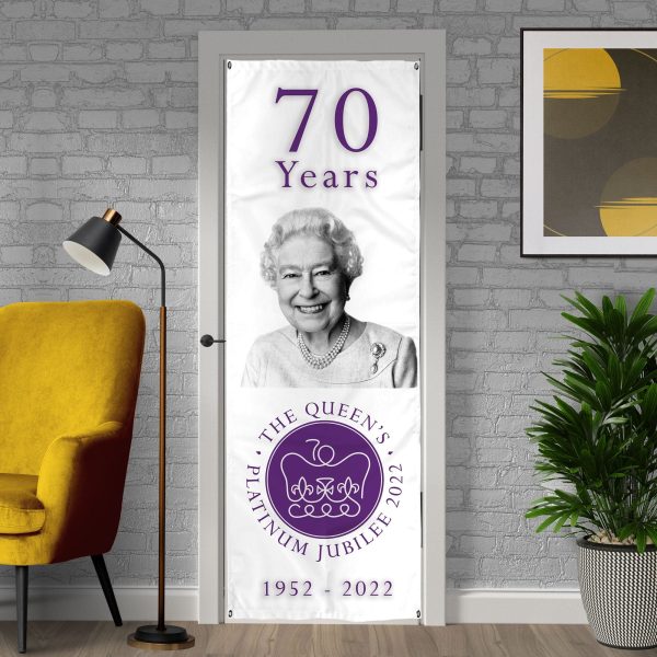 Platinum Jubilee White - Door Banner Online