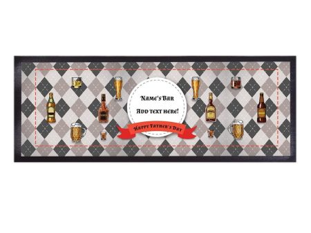 Grey Diamond - Personalised Text Bar Runner Online