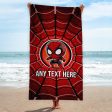 Cartoon Spider Web - Personalised Beach Towel - 150CM X 75CM Supply