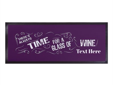 Personalised Bar Runner -  Always Time For A Glass Of Wine Cheap