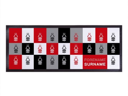 Nottingham Forest FC - Chequered Personalised Bar Runner - Officially Licenced Online now