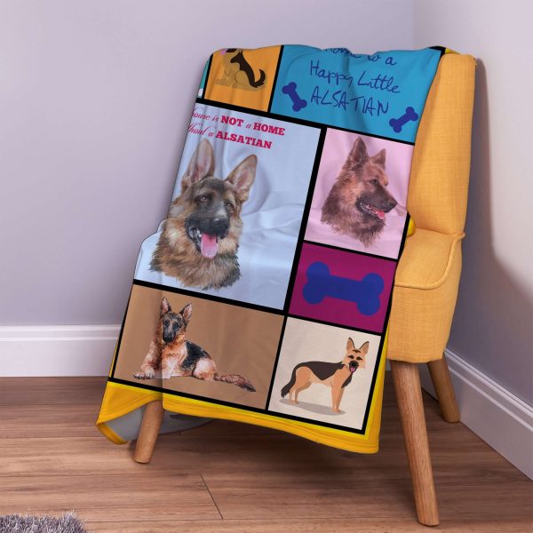 Alsatian - Colourful Pet Blanket Online