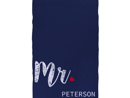 Mr - Personalised Large Lightweight, Microfibre Beach Towel For Cheap