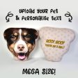 Mega Pet Face Cushion - Paw Prints Online Sale