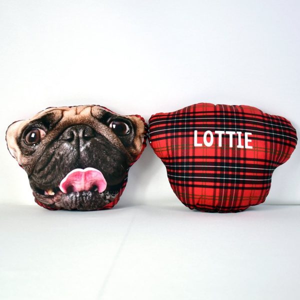 Mega Pet Face Cushion - Red Tartan Supply