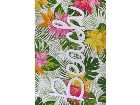 Beach Tropical - Personalised Large Lightweight, Microfibre Beach Towel Sale