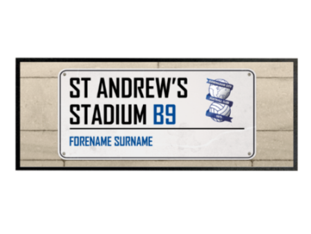 Birmingham City FC Street Sign Personalised Regular Bar Runner For Sale