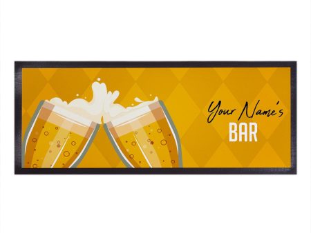 Personalised Bar Runner - Cartoon Beer 2 For Discount