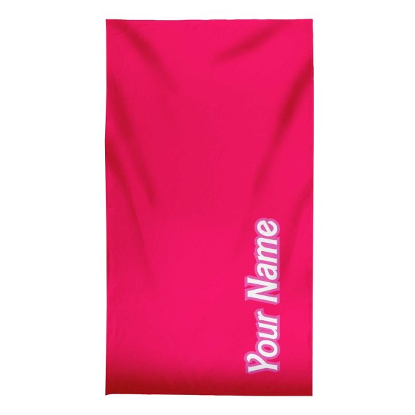 Pink Girly Text - Personalised Lightweight, Microfibre Beach Towel - 150CM X 75CM Online now