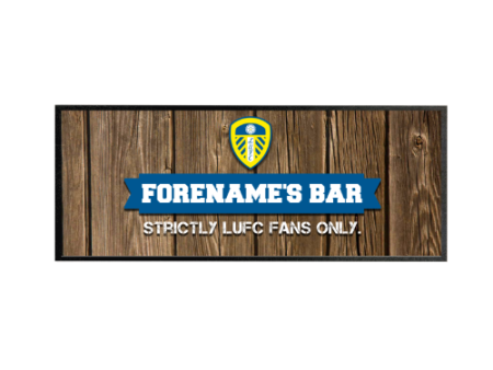 Leeds United FC Wood Name Personalised Regular Bar Runner For Cheap