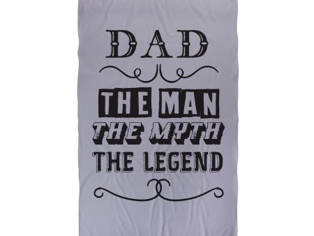 Dad The Man The Myth - Large Lightweight, Microfibre Beach Towel Sale