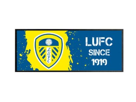 Leeds United FC Paint Splash Personalised Regular Bar Runner For Cheap