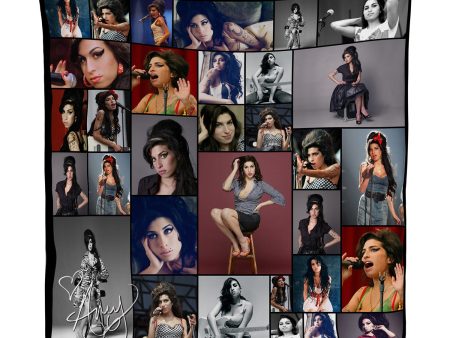 Amy Winehouse Montage Fleece Throw - Large Size 150cm x 150cm Discount