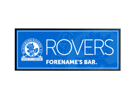 Blackburn Rovers Mono Crest Personalised Regular Bar Runner Online now